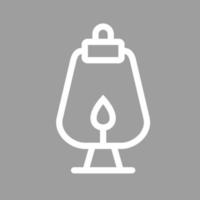 Oil Lamp Line Color Background Icon vector