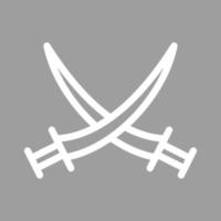 Two Swords Line Color Background Icon vector