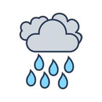 Light Rain Vector Icon