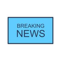 Breaking News Vector Icon