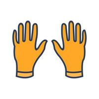 guantes, vector, icono vector