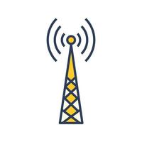 icono de vector de torre de telecomunicaciones