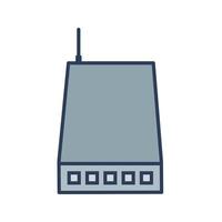 Networking Switch Server Line Filled Icon vector