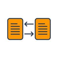 File Transfer Server Line Filled Icon vector