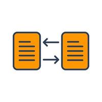 File Transfer Server Line Filled Icon vector