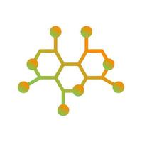 icono de vector de estructura de molécula