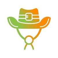 icono de vector de sombrero de vaquero