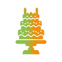 icono de vector de pastel de cumpleaños