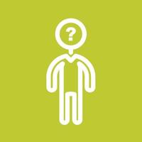 Unrecognizable Man Line Color Background Icon vector