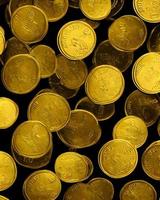 fondo de monedas de oro amarillo foto