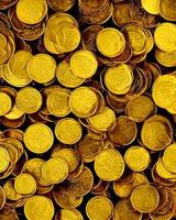 Yellow Gold Coins Background photo