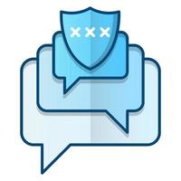 conversation security icon, suitable for a wide range of digital creative projects. Happy creating. vector