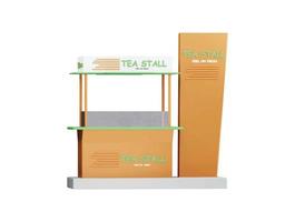 Tea Stall 3d vector icon cartoon minimal style