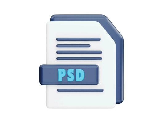 PSD file with 3d vector icon cartoon minimal style