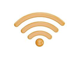 wifi signal connection and network symbol with 3d vector icon cartoon minimal style