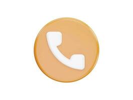 Call with 3d vector icon cartoon minimal style