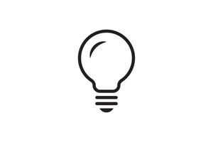 Electric light bulb icon. Electricity lamp symbol. Vector illumination sign.