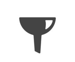 Funnel icon vector. Sort sign, filter symbol black and white. vector