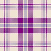 Plaid check pattern. Seamless fabric texture. Tartan textile print. vector