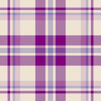 Plaid check pattern. Seamless fabric texture. Tartan textile print. vector