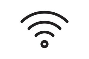 conexión de señal de símbolo wi fi. señal de tecnología inalámbrica de internet vectorial. icono de comunicación de red wifi. vector