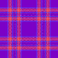 Plaid seamless pattern. Check fabric texture. Vector textile print.