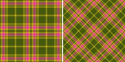 Seamless check background. Plaid pattern textile. Fabric vector texture tartan.