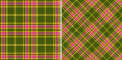 Seamless check background. Plaid pattern textile. Fabric vector texture tartan.