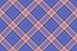 Tartan plaid background, diagonal check seamless pattern. Vector fabric texture for textile print, wrapping paper, gift card, wallpaper.