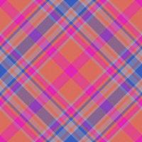 Check texture plaid. Textile fabric vector. Pattern tartan background seamless. vector