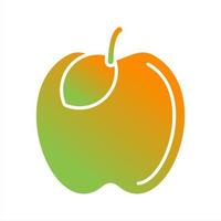 Apple Line Gradient vector