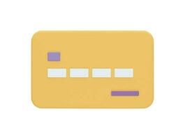 Credit card with 3d vector icon cartoon minimal style