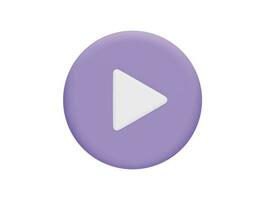 video player web page play button video streaming with 3d vector icon cartoon minimal style