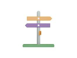 Road sign with 3d vector icon cartoon minimal style