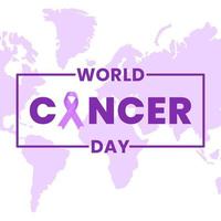 concepto del día mundial del cáncer. 4 de febrero. vector