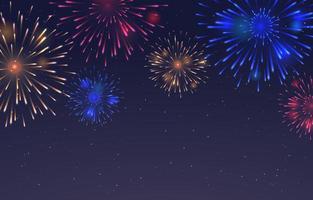 Firework Light in The Night Background vector