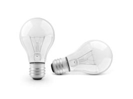 light bulb isolated on white. 3d render photo