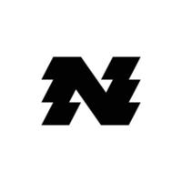 letra n logotipo abstracto vector