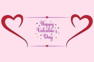 Happy valentine's day design in a romantic background vector
