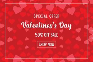 Happy valentine's day design in a romantic background vector