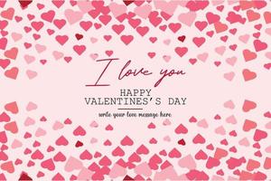 Happy valentine's day design in a romantic background vector