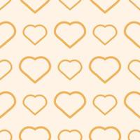 Yellow heart pattern vector
