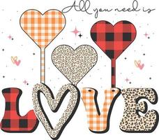 Valentines Day Sublimation Design vector