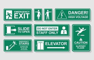 Indoor Signage Direction and Information Template Stricker vector