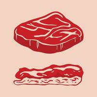 illustration of cut meat vector