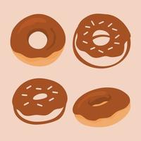 imagen de un bocadillo de donut, elemento gráfico de un donut vector