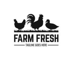 Poultry farms logo inspiration flat design vector templatePoultry farms logo inspiration flat design vector template