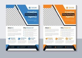 Modern Professional Flyer Design, Creative Flyer Template, Brochure Design, Marketing, layout, Annual Report, Pro Vector