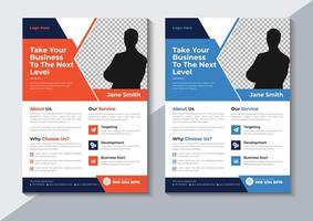 Corporate Flyer Design, Business Flyer Template, Brochure Design, Company Flyer, Marketing, layout, Annual Report, Pro Vector