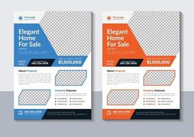 Modern Real Estate Flyer Design, Business flyer Template, Home Flyer, Brochure Design, Marketing, Annual Report, Pro Vector